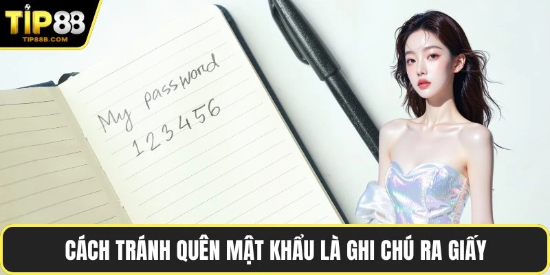Cách tránh quên mật khẩu là ghi chú ra giấy