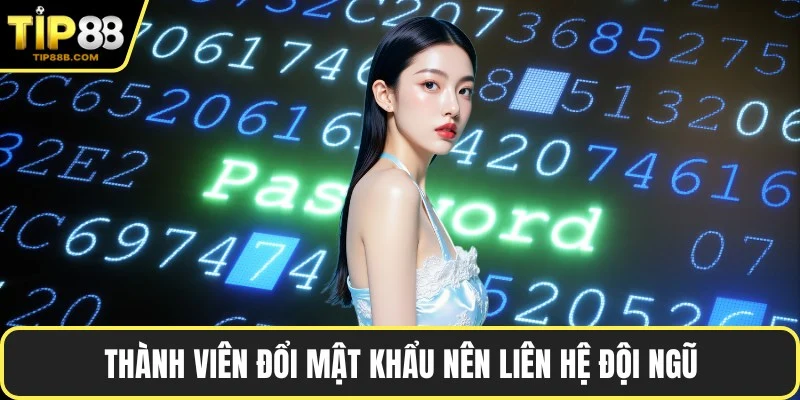 Thành viên đổi mật khẩu nên liên hệ đội ngũ